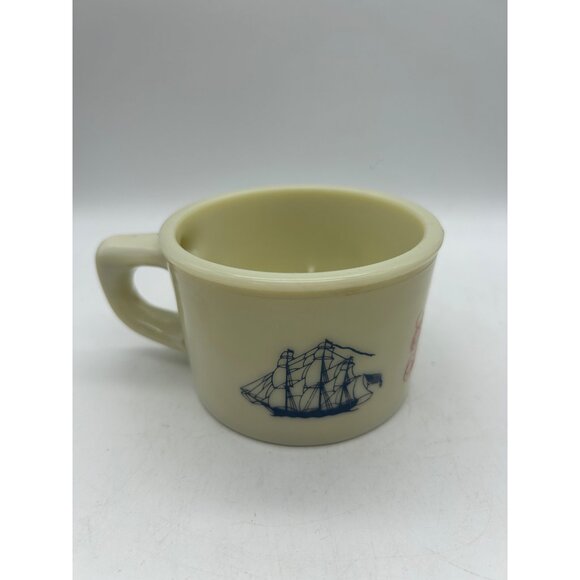 Vintage Shulton Old Spice Shaving Mug Milk Glass Mug - Picture 3 of 8